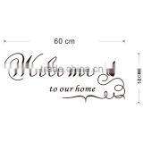 Welcome to Our Home Quote Removable Vinyl Decal Decals Wall Sticker Stickers Home Decor DIY Butterfly thumbnail-5