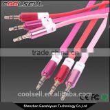 Gold Plated Colorful Audio Video Cable 3.5mm Aux Cable NY Braided Stereo 3.5mm Audio Cable thumbnail-5