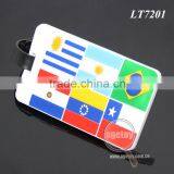 Uruguay Argentina Brazil Paraguay Venezuela Chile National Flags Souvenir Promotion Custom Soft PVC Luggage Tag thumbnail-1