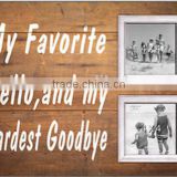 Decorative wood wall photo frame for family