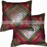 Indian Silk Sari Patchwork Pillow Cushion Cover NEW