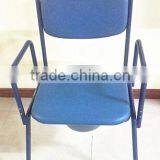 Without Armrest Pad Commode Chair Adjustable Height Hospital Chair for Elderly