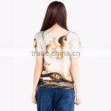 2015 Top Hot Latest Fashion Women Custom Fitted High Quality New Style Blank T-shirt Dress thumbnail-3