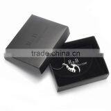 Black fashion quality silver necklace jewelry display case, paper cardboard jewelry display box