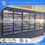 Upright Tempered Argon Filled Glass Door Refrigerator for Supermarket thumbnail-1