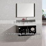 high quality simple cheap #304 stainless steel bathroom cabinet with mirror