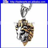 Men's Lion Head Pendant With Three Colors thumbnail-1