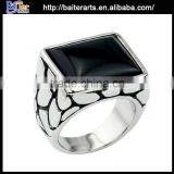 Popular Titanium Black Stone Ring, Antique Gemstone Ring With Black Stone thumbnail-4