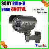 Camera Video Surveillance OSD Menu 2.8-12mm Varifocal Lens Sony Effio-V 800TVL Super WDR 60pcs Led Security Camera Vision Star thumbnail-1