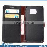 Retro Leather Flip Wallet Case for Galaxy S6,Crazy Horse Pattern for S6 Protective Case thumbnail-6