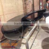 Fiberglass Moon Bench Chair 2M Long Stool Resin Furniture Fashion for Public Rest Area thumbnail-4