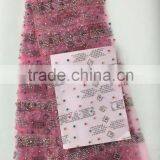CL60017 2016 Chowleedee High Quality Top Fashion Latest Design Scattered Tulle Lace With Stone and Pearl thumbnail-5
