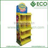 Corrugated Cardboard Retail Floor Lantem Display Stand With Shelf thumbnail-5