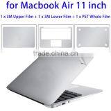 3 PCS 4H Surface Anti-scratch Screen Protector Protective Film Case Cover Kit for 11 Inch Macbook Air