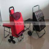 Stair Climbing Shopping Trolley Cart With Chair thumbnail-2