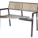 Outdoor bench aluminum poly wood chair counter height