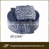 Printed Mens Jeans Belt,navy Fabric Belt