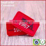 Private Indonesia Red Shield Shape Pvc Label for Suitcase Flannel Shirt thumbnail-4