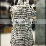 Women Clothing Natural Colour Wholesale Knitted Genuine Mink Fur Vest thumbnail-4