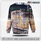 Wholesale Round Neck Pullover Jacket, Custom 3d Sublimation Cheap Pullover Couple Hooded Sweatshirt thumbnail-5