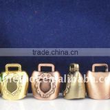 1.2''mini metal cow bell A4-C07 with logo printed and keyring leather strap as souvenirs (E251)