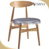 Commercial Furniture Modern Appearance Solid Wood Design Dine Chair With Leather Seat thumbnail-2