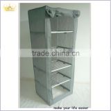 High quality grey color metal frame mesh layer portable wardrobe