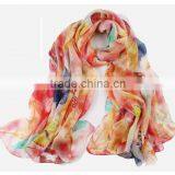 Wholesale 2016 New China Digital Printed Silk Long Fashion Scarf for Lady thumbnail-4