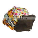 Wholesale!!! 2016 Popular Bamboo Mama's Cloth Printed Menstrual Pads Liners Washable