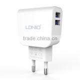 2016 DL-AC56-IP Euro/US plug with Micro cable 2USB Ports with IOS cable
