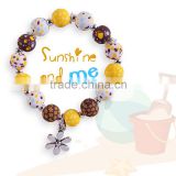 OEM design handmade arts colorful patterned clay beads bracelet
