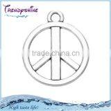 Fashion Wholesale Zinc Alloy Antique Silver Plated Peace Symbol Charms Bracelets Charms thumbnail-1