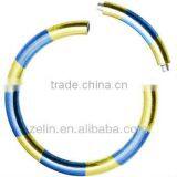 16 Gauge Blue Yellow Anodized Titanium Segment Ring Free Lip Nose Rings