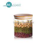 Borosilicate Glass Jars With Wooden Lid thumbnail-1