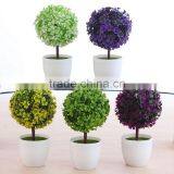 Plastic Tree Plant Small Ball Tree Potted Artificial Plastic Grass Plants