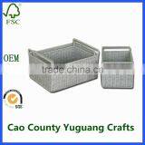 PP Paper Plate Weaving Rattan Laundry Baskets for Wholesale thumbnail-1