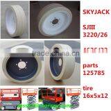 Solid Rubber Tyre Wheels for Scissor Lift Jacks 10-16.5 16x5x12 Etc. thumbnail-3
