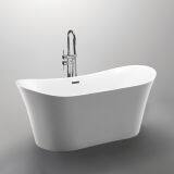 Sunzoom China Supplier Tender Low Cost Bathtub70inch Curved Bathtub Black thumbnail-3