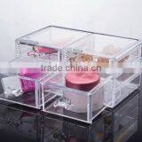 High Quality PS Transparent Large Size Cosmetic Box /Dressing Case With Various Usage thumbnail-3