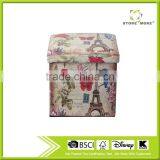 Storage Ottoman, Paris, Flower and Bird Design thumbnail-2