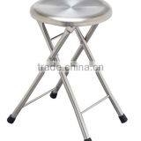 High Quality Brushed Stainless Steel Morden Folding Chair for Hotels Restaurant Office Home Garden LQ-ZD001 thumbnail-1