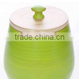 High quality eco friendly beautiful designed green sugar canister