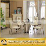 Hot Sale Marble Top Stainless Steel Base Round Dining Table thumbnail-4