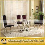 Glass Dining Table Metal and Glass Furniture Foshan Steel Furniture thumbnail-2