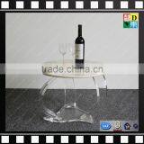 Clear Acrylic Small Round Coffee Table Glass and Marble Base Cafe Table From Shenzhen Yidong thumbnail-4