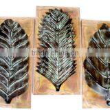 Copper Decorative Plates With Leaf Motifs and Modern Design thumbnail-1