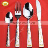 Stainless Turkish Dinnerware Set With Golden thumbnail-1