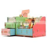 DIY Panda Wooden Storage Box Desktop Wooden Cosmetics Organizer Folding Cosmetic Organizer thumbnail-4