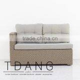 Belvedere Right Hand Wicker Bench - Vietnam Poly Rattan - Outdoor Wicker Furniture thumbnail-1