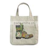 New Retro Craft Cotton Linen Tote Shopping Bags With Competitive Price thumbnail-5